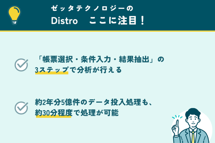 ゼッタテクノロジーのDistroの注目ポイント